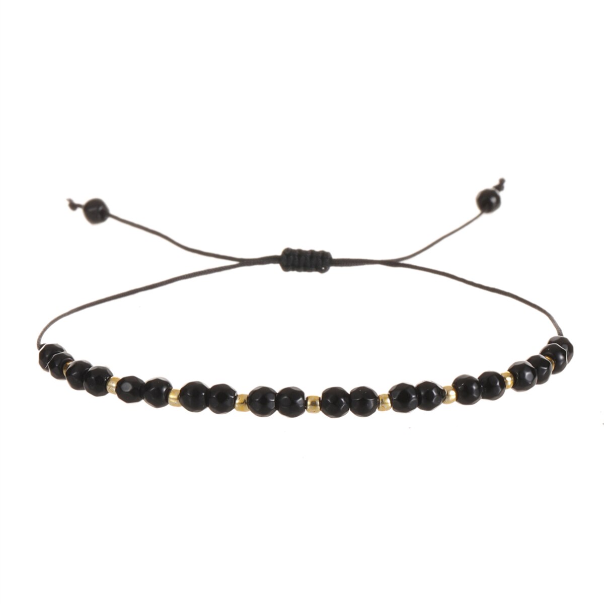 Faceted Crystal Beads Natural Stone Harms Bracelet Women Men Boho Adjustable Hand Braided Chain Healing Yoga Jewelry