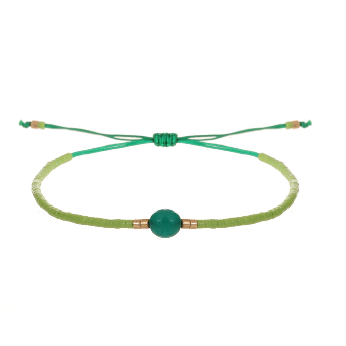 1pc Natural Stone Beads Pendant Charm Braided Bracelets for Women Girls Handmade Adjustable Chain Party Jewelry