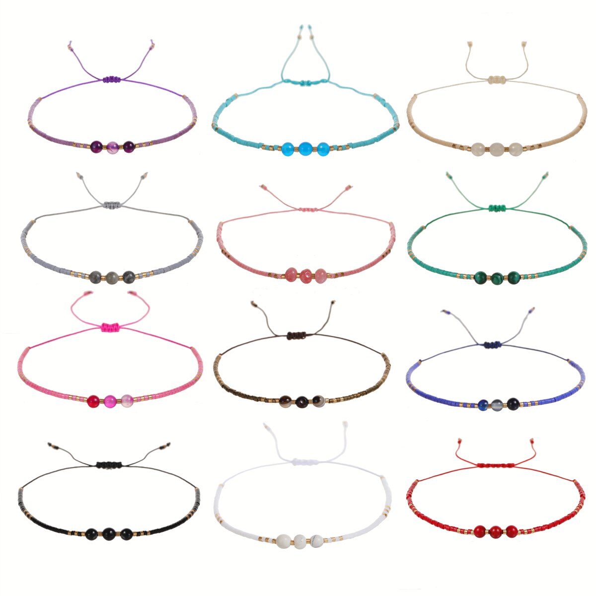 Boho Seed Beads Braied Bracelets New In Handmade Woven Bracelet for Women Men Yoga Jewelry Wristband Summer Surf Anklets
