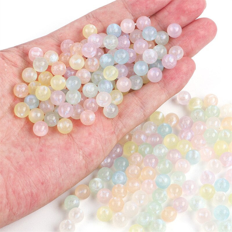 66Pcs/lot Acrylic Beads 8MM Beads for Jewelry Making Bracelets DIY Accessories Wholesale Bracelet Anklet Necklace Pendant