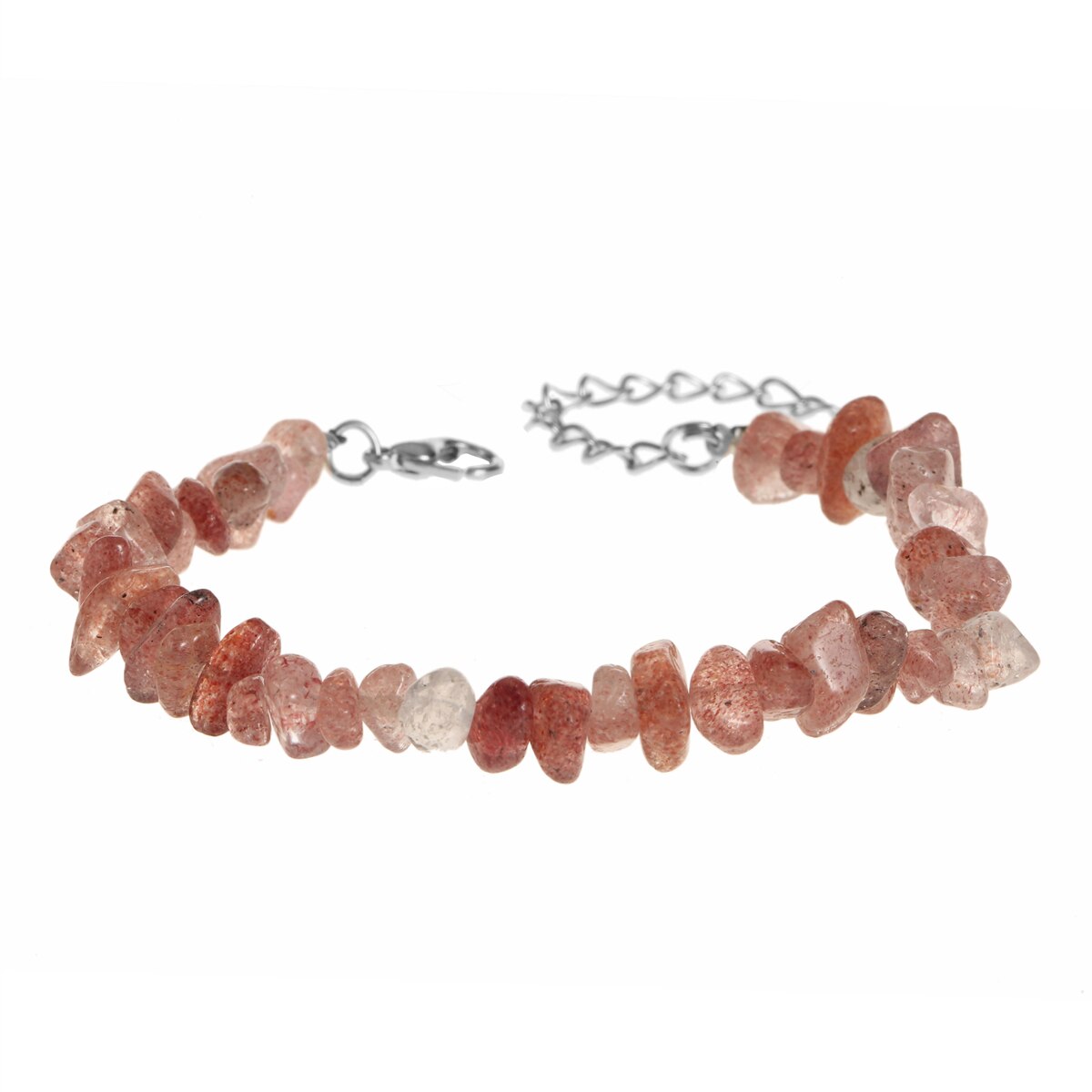 Natural Stone Pebbles Gemstone Stretch Bracelets for Women Man Tumble Polished Align Increase Communication Reiki Bracelets