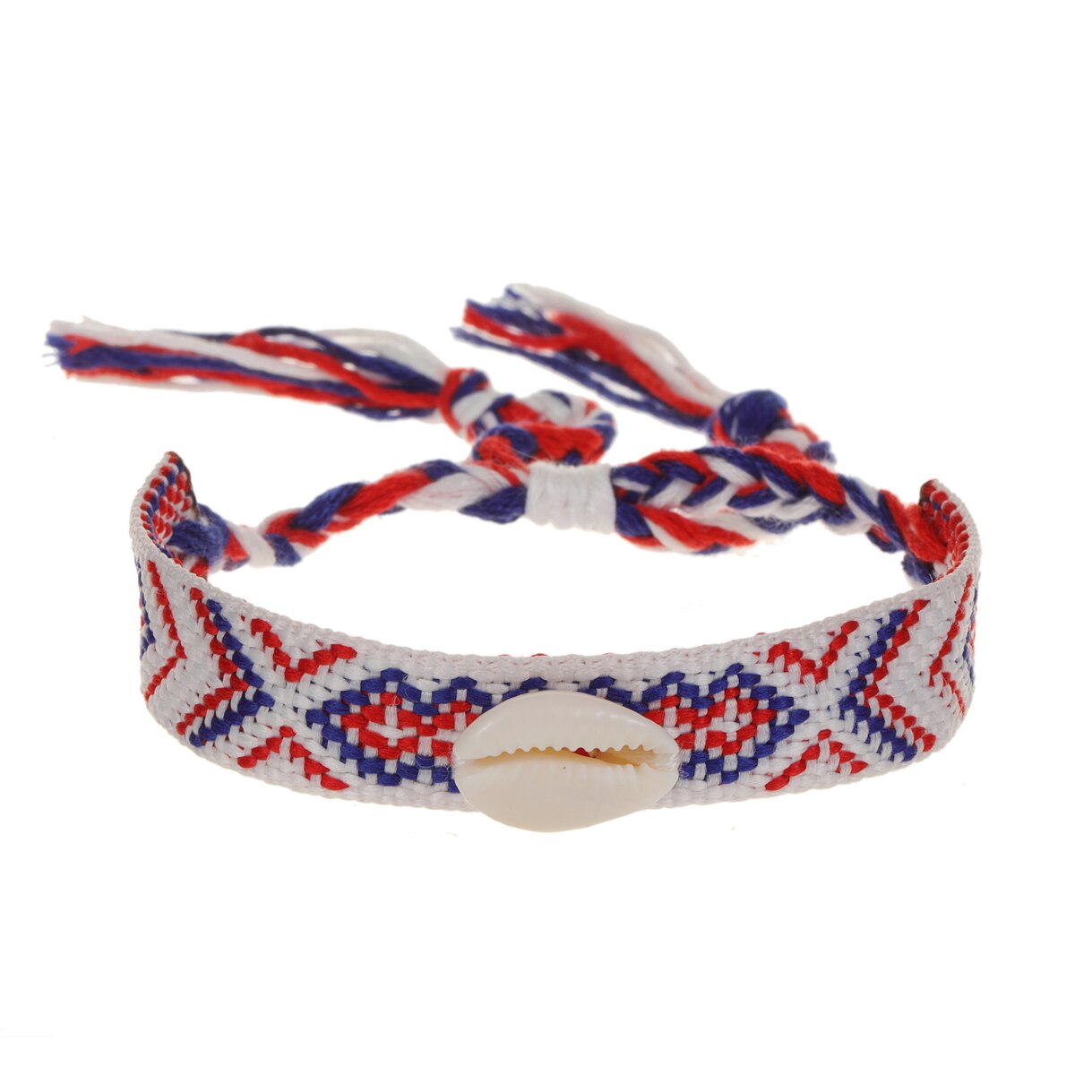 Bohemian Handmade Braid Shell Charms Bracelet Adjustable Rope Chain Bracelet Anklet for Women Girl Cuff Wristband Jewelry