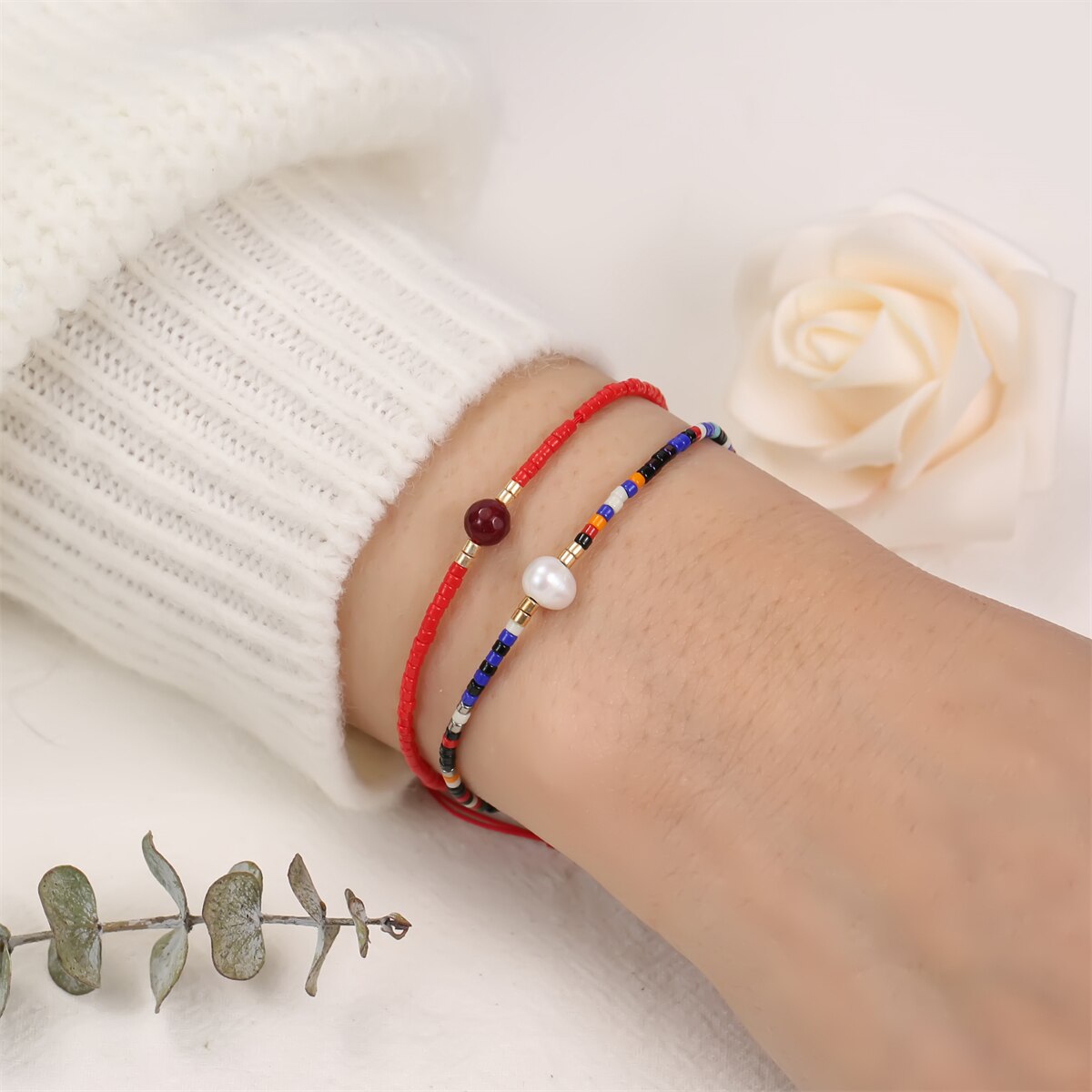 1pc Natural Stone Beads Pendant Charm Braided Bracelets for Women Girls Handmade Adjustable Chain Party Jewelry