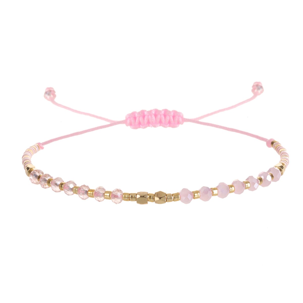Fashion Glass Crystal Beaded Bracelets for Women Men Bracelet Beads Anklet Wrist Strap Ankle Jewelry Gift