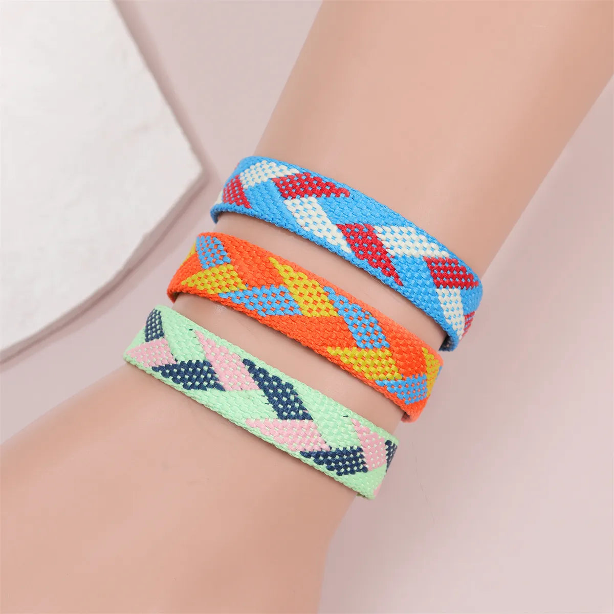 Nepal Woven Friendship Bracelets Adjustable Braided Bracelets Woven String Bracelet with Sliding Knot Closure for Kids Women Men