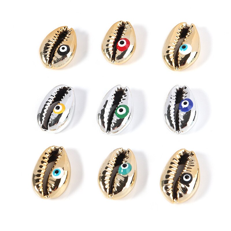 10pcs/lot Colorful Shell Loose Beads Bracelet Connector Shells Beads Charms for Necklace Jewelry Making DIY Jewelry