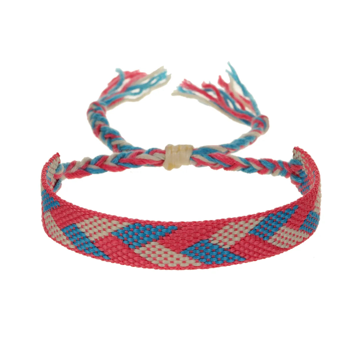 Nepal Woven Friendship Bracelets Adjustable Braided Bracelets Woven String Bracelet with Sliding Knot Closure for Kids Women Men