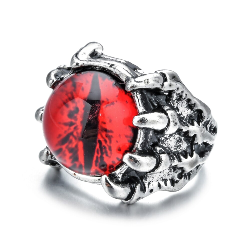 Vintage Midi Finger Dragon Claw Rings for Women Men Evil Eye Silver Color Punk Open Adjustable Knuckle Ring Party Jewelry Gift