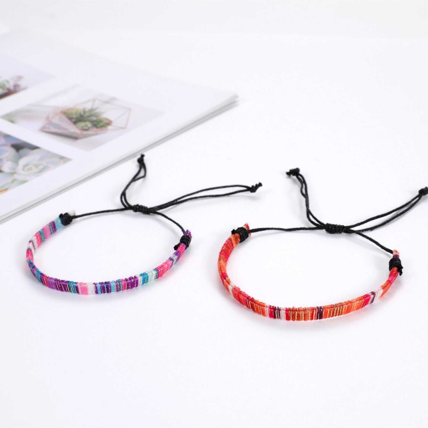 12Pcs Woven Bracelet Bulk for Women, Kids & Girls - Boho Friendship Bracelets Handmade Braided Rope Wrist String Chain Wholesale