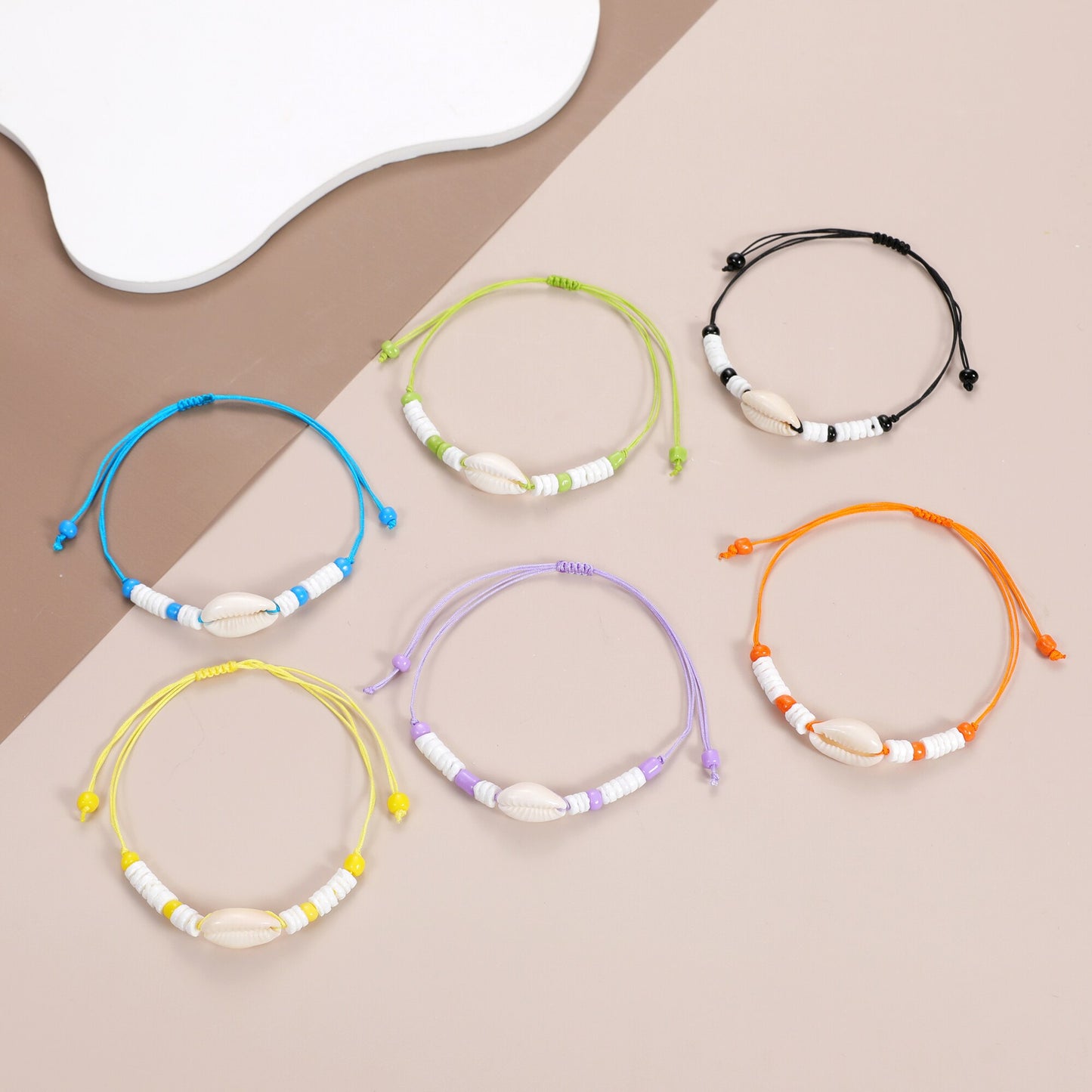 12pcs Summer Shell Bracelet Fashion Beach Handmade Cowrie Bracelets&Bangles for Women Men Anklet Boho Jewelry Wholesale