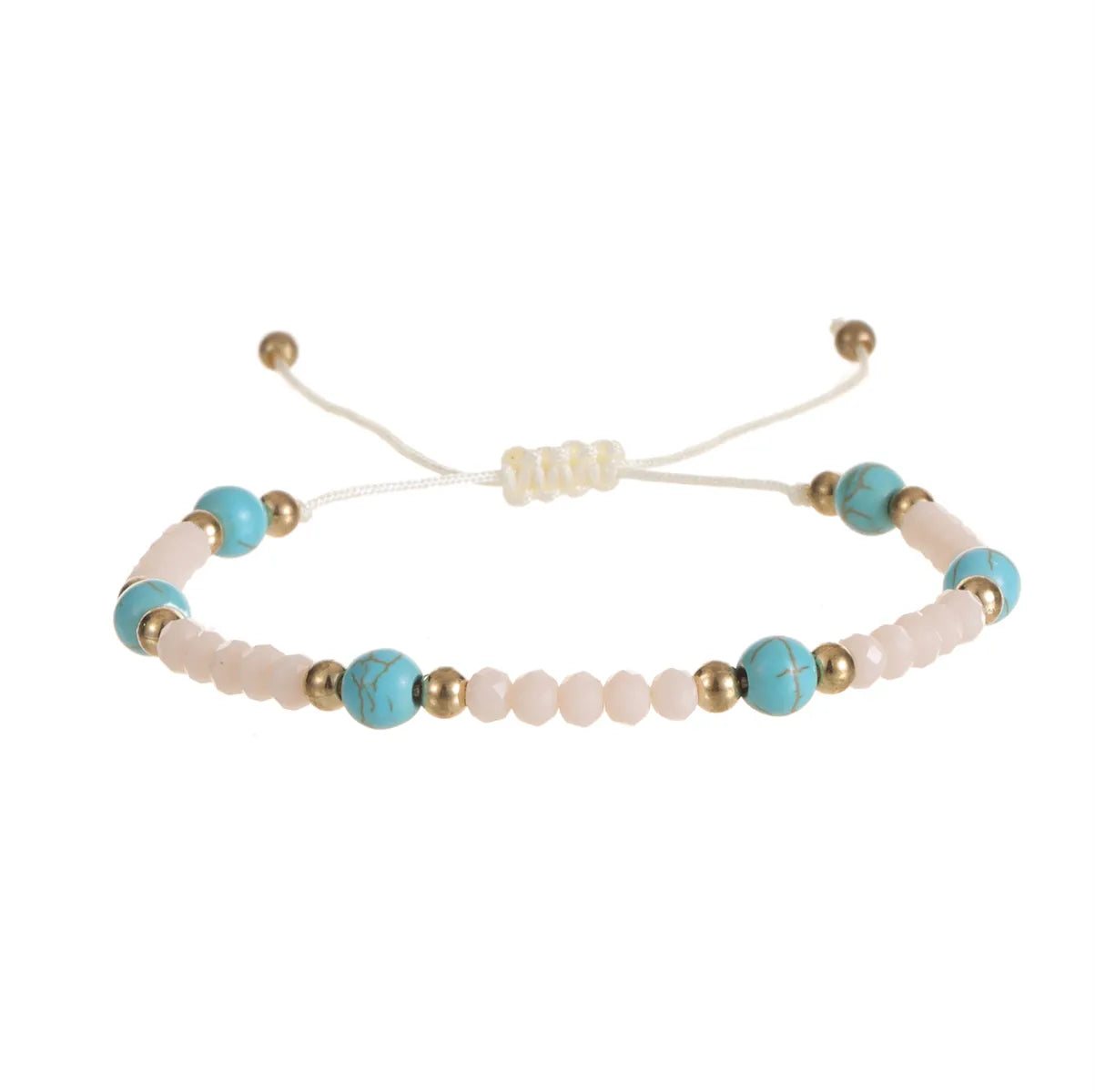 Handwoven Chain Natural Stone Turquoise Crystal Beads Charms Bracelet Beaded Aromatherapy Bracelets Men Women Jewelry