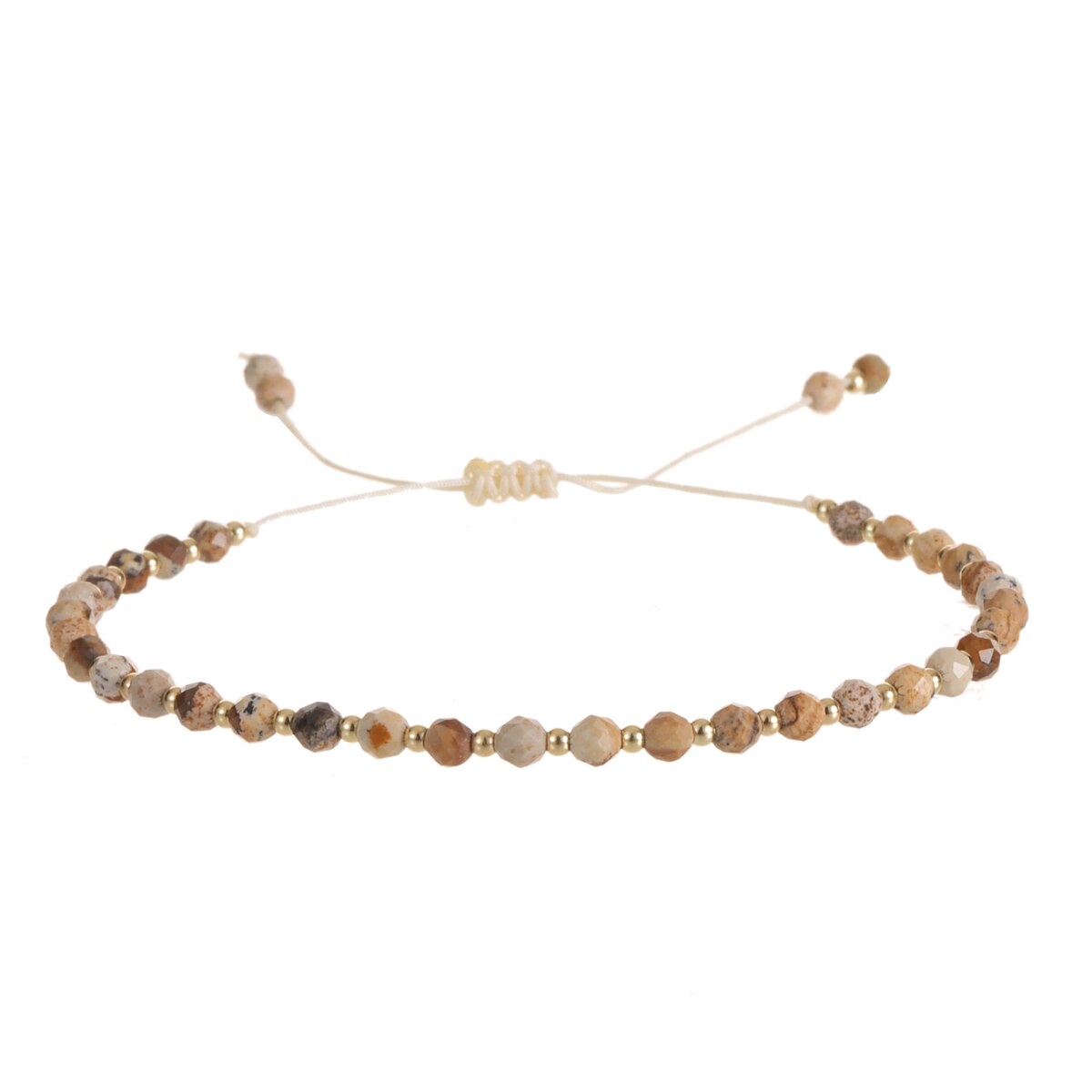 3mm Natural Stone Faceted Crystal Beads Bracelet for Women Men Crystal Quartzs Surf Anklets Jewelry Elastic Bangle Bracelets