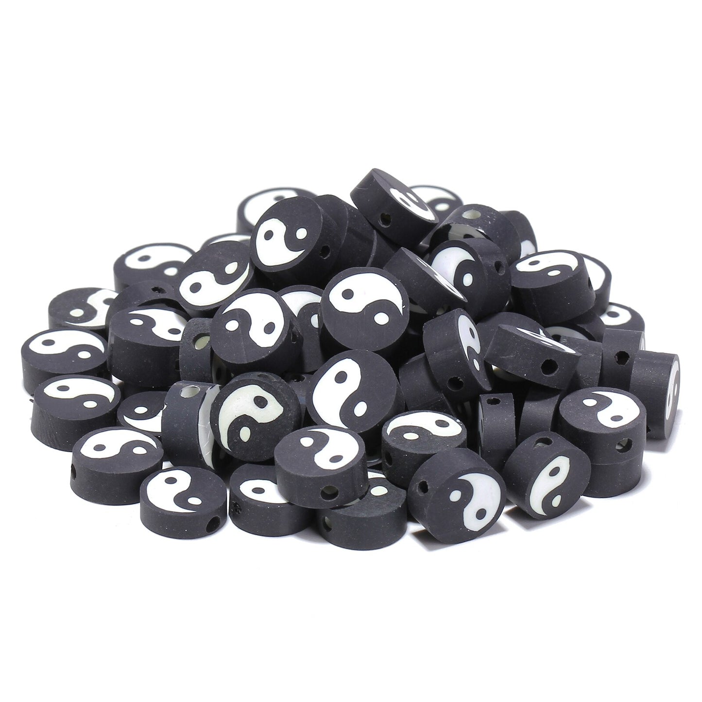 50pcs/lot Cartoon Flowers Evil Eye Polymer Clay Spacer Beads for Women Girls Jewelry Making DIY Bracelet Necklace Accessories