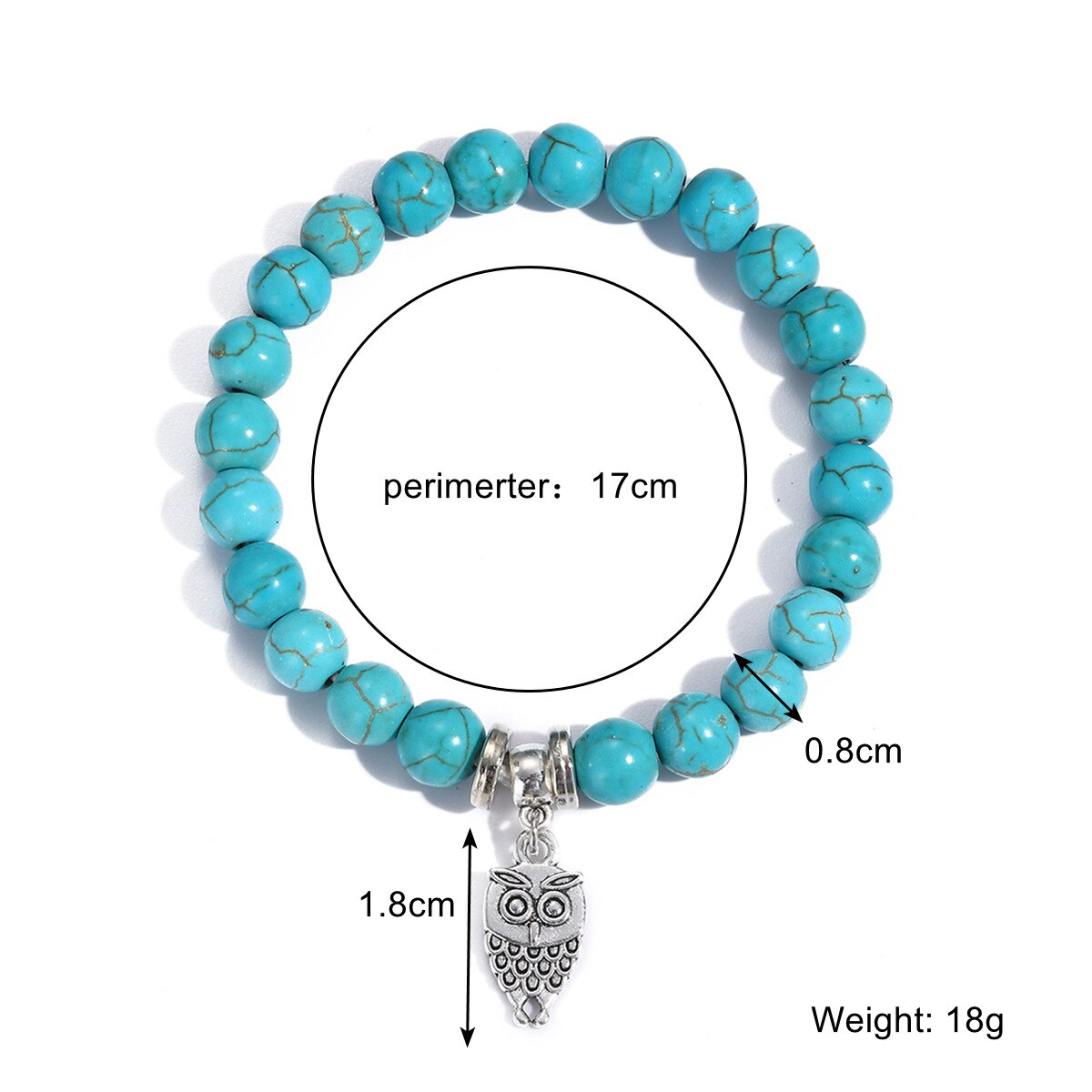 Retro Boho Natural Stone Beads Lucky Bracelets New Owl Cross Life Tree Charms Pendiantes Pryer Bracelet & Bangle for Women