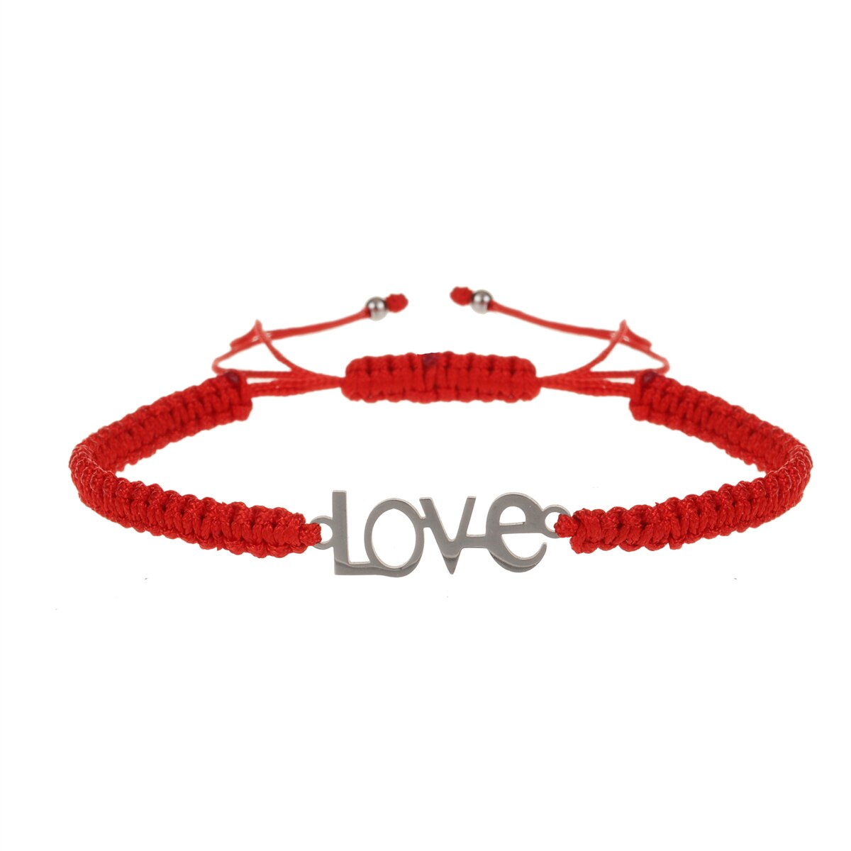 Handmade Red String heart Butterfly Pendant Bracelet Lucky Protection Matching Bracelets for Couple Lover Family Friends Women
