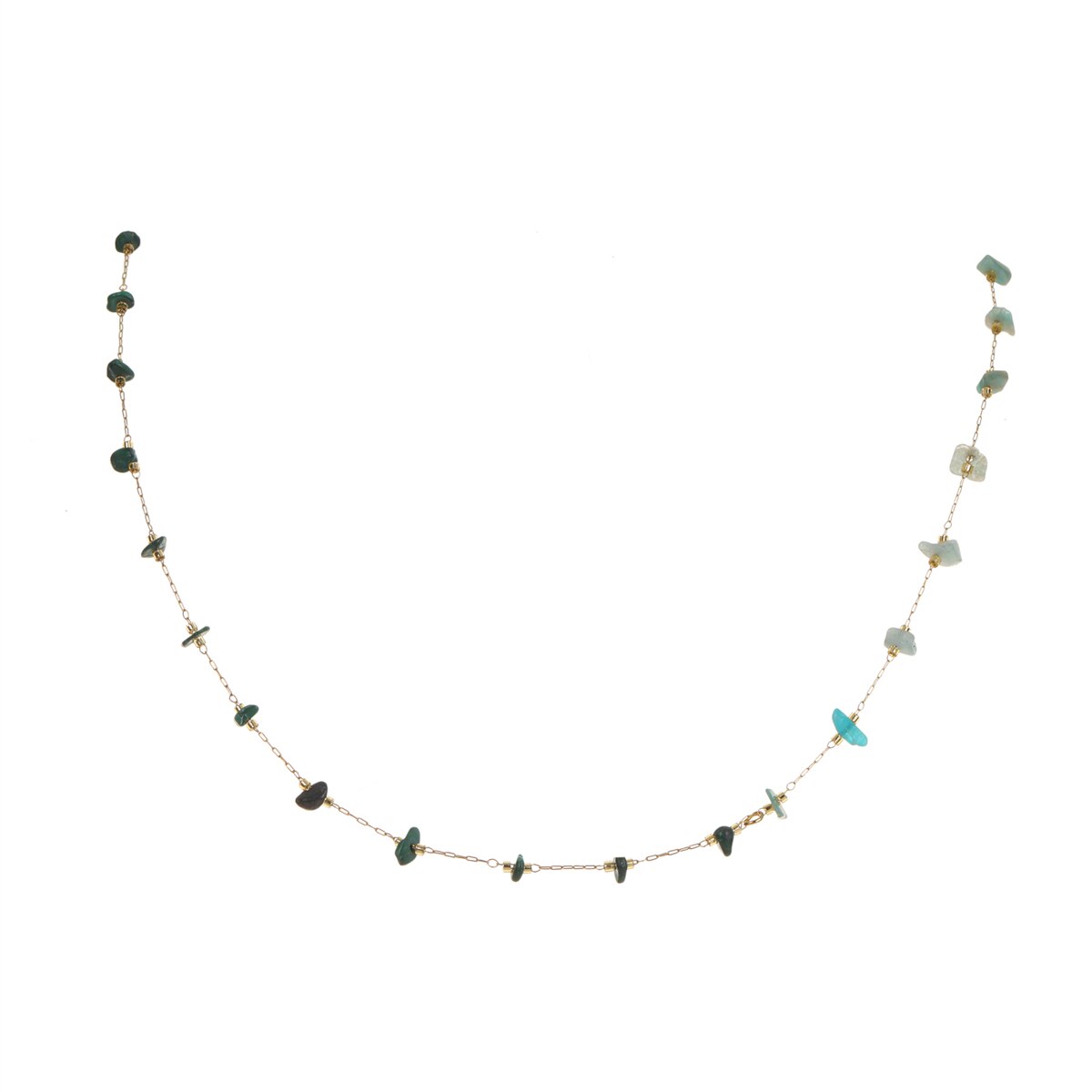 Minimalist Fashion Evil Eye Beads Necklace for Women Girls Flower Stars Stainless Steel Chain Necklace Jewelry