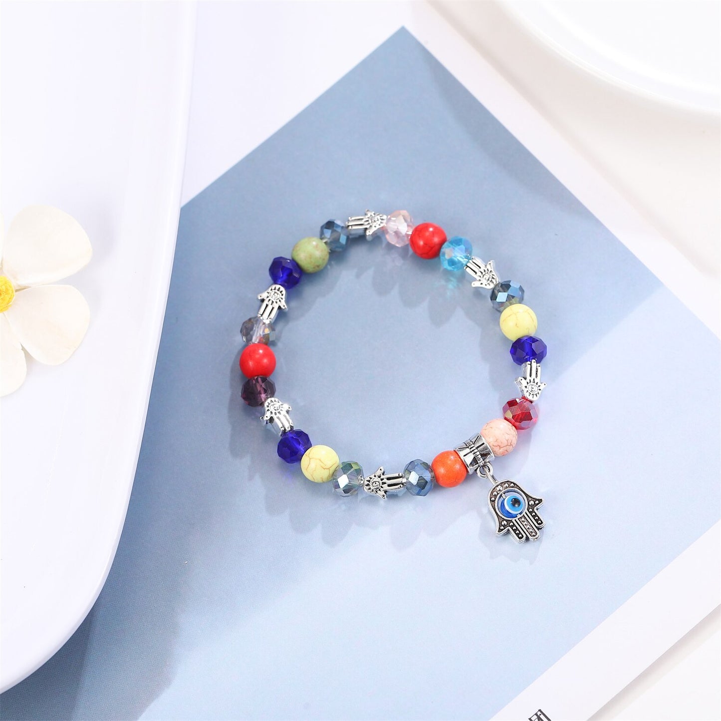 Vintage Shell Natural Stone Bracelet Adjustable Charms Yoga Bracelets Bangle Handmade Braided Rope Bead for Women Jewelry Gift