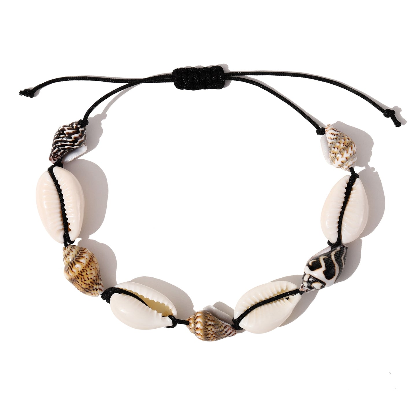 12Pcs/Lot Beach Conch Shell Bracelets Anklets Set for Women Girls Summer Handmade Ankle Bracelet Adjustable Bangle Wholesale