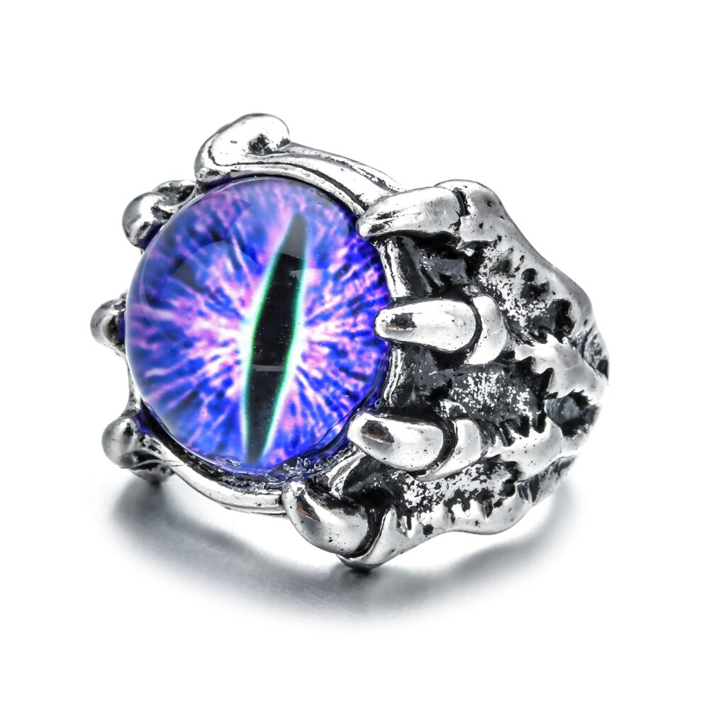 Vintage Midi Finger Dragon Claw Rings for Women Men Evil Eye Silver Color Punk Open Adjustable Knuckle Ring Party Jewelry Gift