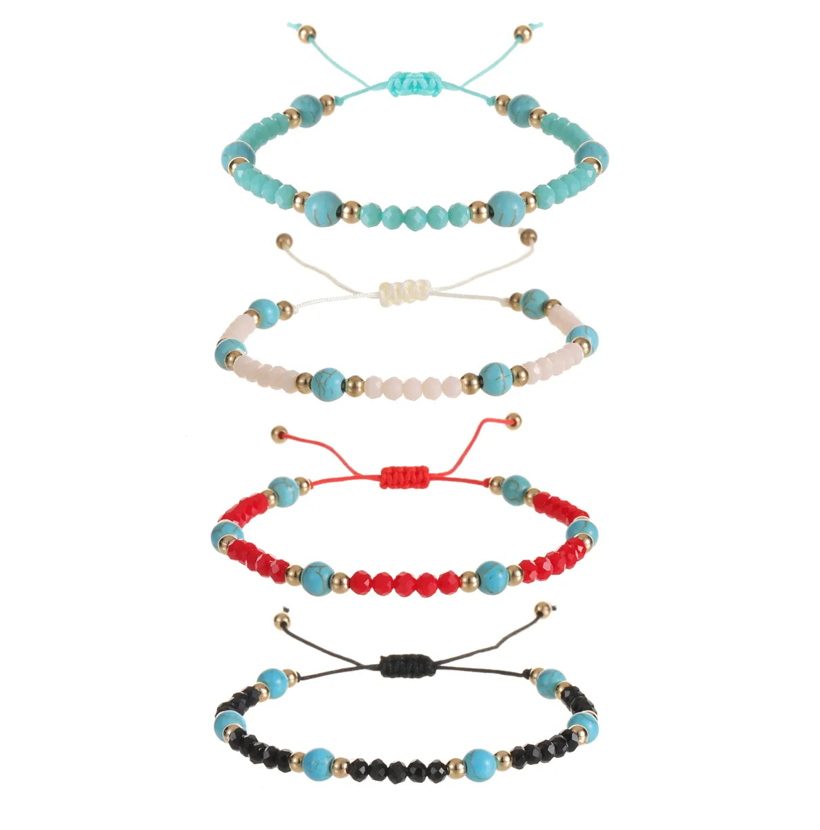 Handwoven Chain Natural Stone Turquoise Crystal Beads Charms Bracelet Beaded Aromatherapy Bracelets Men Women Jewelry