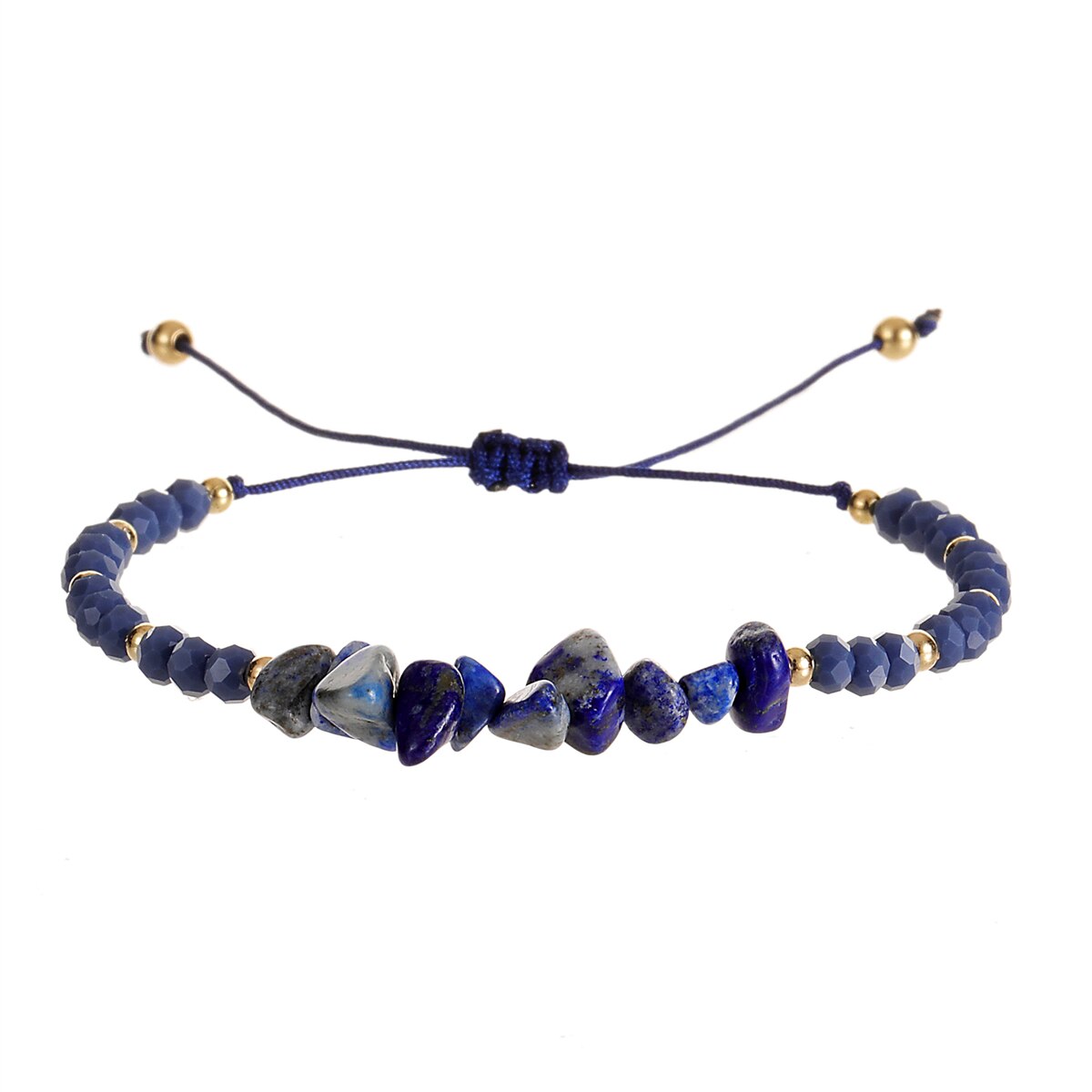 Natural Stone Amethyst Agate Charms Bracelet Women Men Boho Adjustable Hand Braided Chain Healing Yoga Jewelry