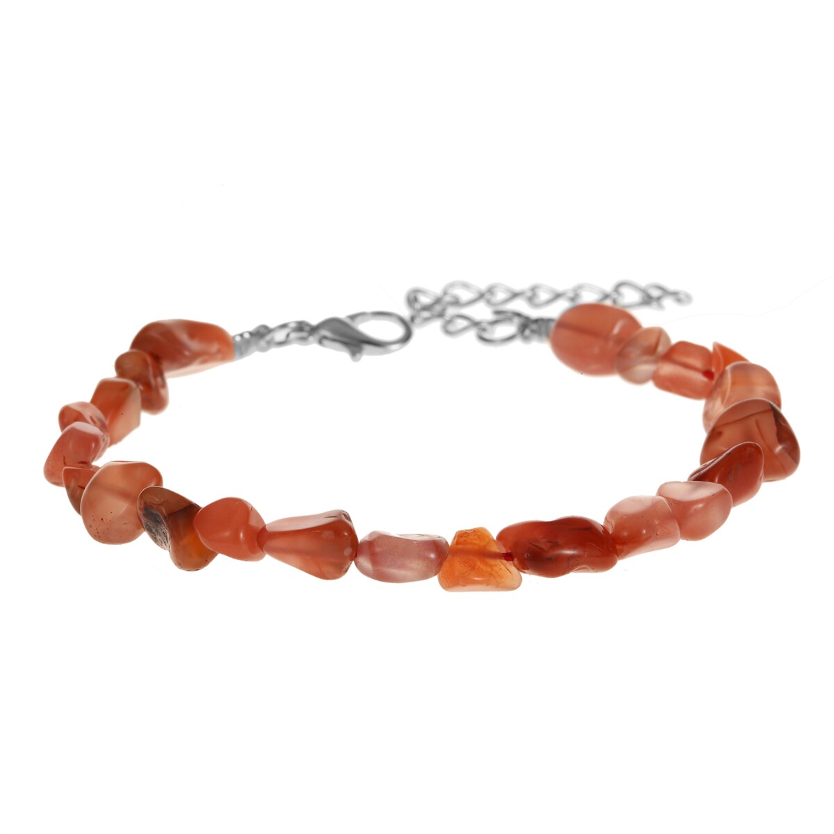 Natural Stone Pebbles Gemstone Stretch Bracelets for Women Man Tumble Polished Align Increase Communication Reiki Bracelets