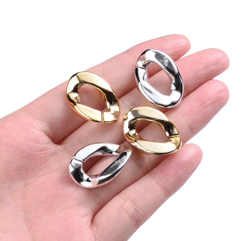 30pcs/lot Gold/silver Color Geometric Distortion Metal Circle Pendants for DIY Making Earrings Necklaces Jewelry Accessories