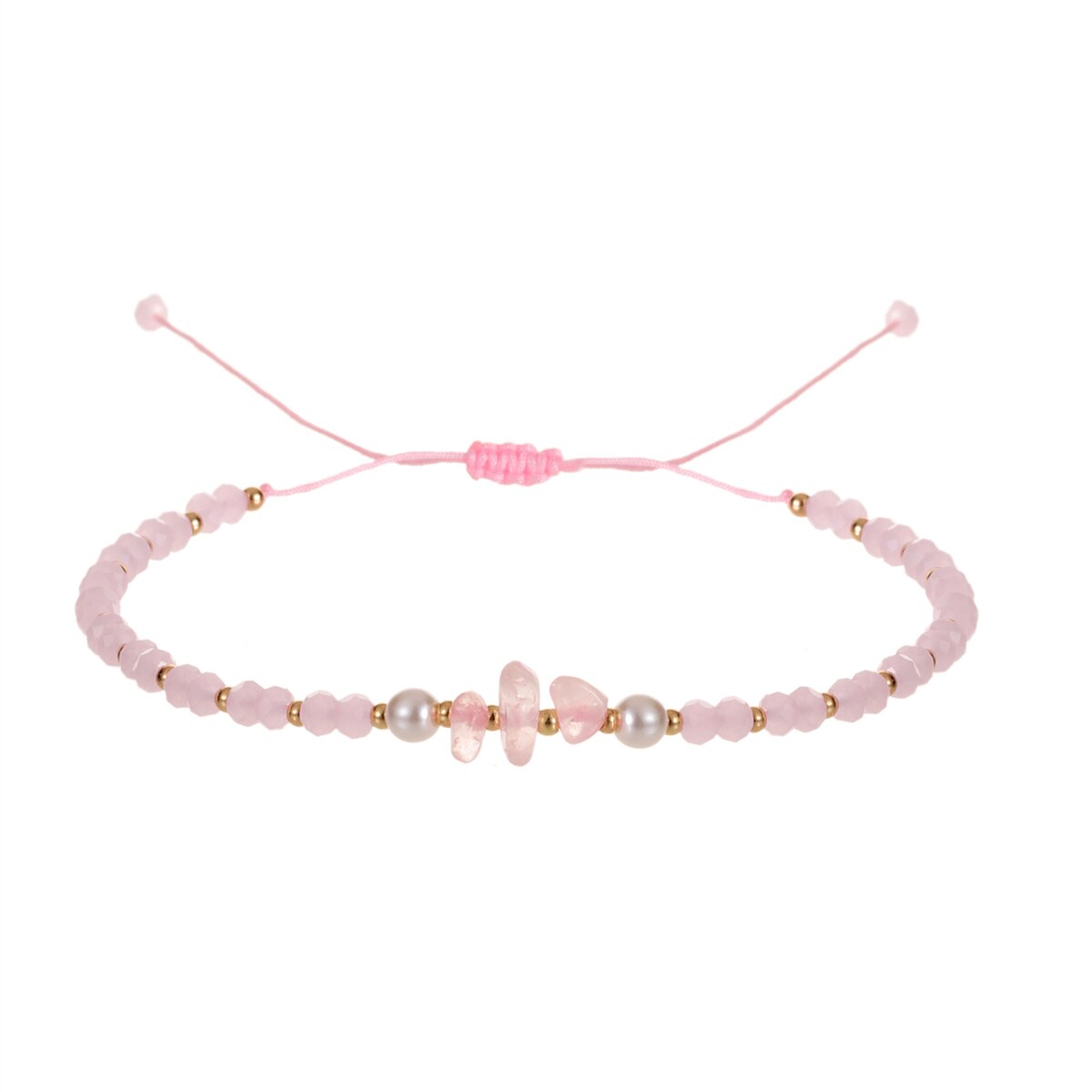Faceted Crystal Bead Natural Stone Pendant Bracelet Adjustable Hand Woven Bracelet for Women Men Suitable Gifts Party Jewelry