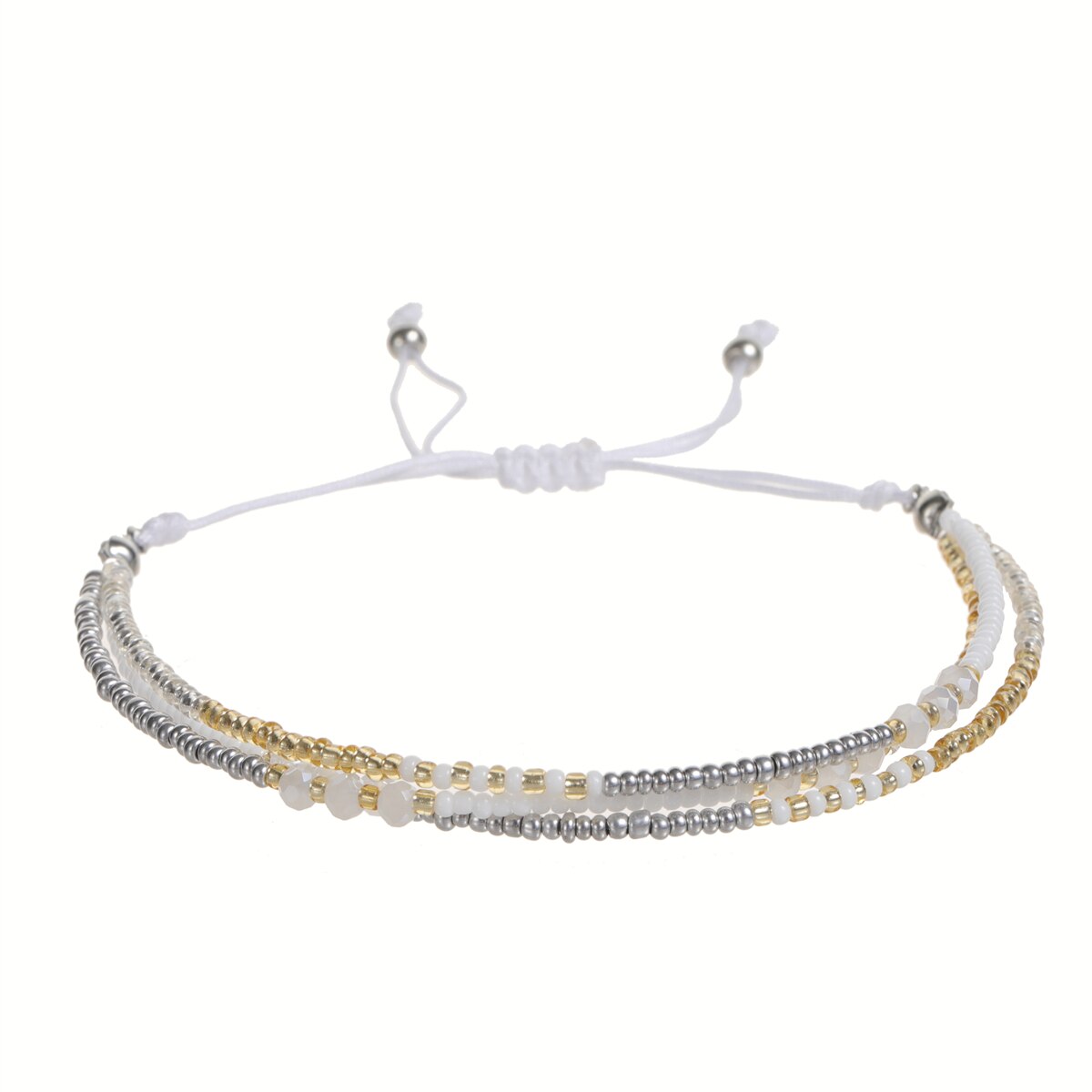 Multilayer Glass Beaded Bracelets for Women Handwoven Summer Surf Waterproof Adjustable Size Jewelry Pulsera