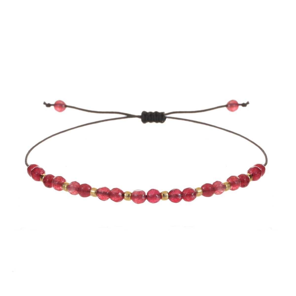Faceted Crystal Beads Natural Stone Harms Bracelet Women Men Boho Adjustable Hand Braided Chain Healing Yoga Jewelry