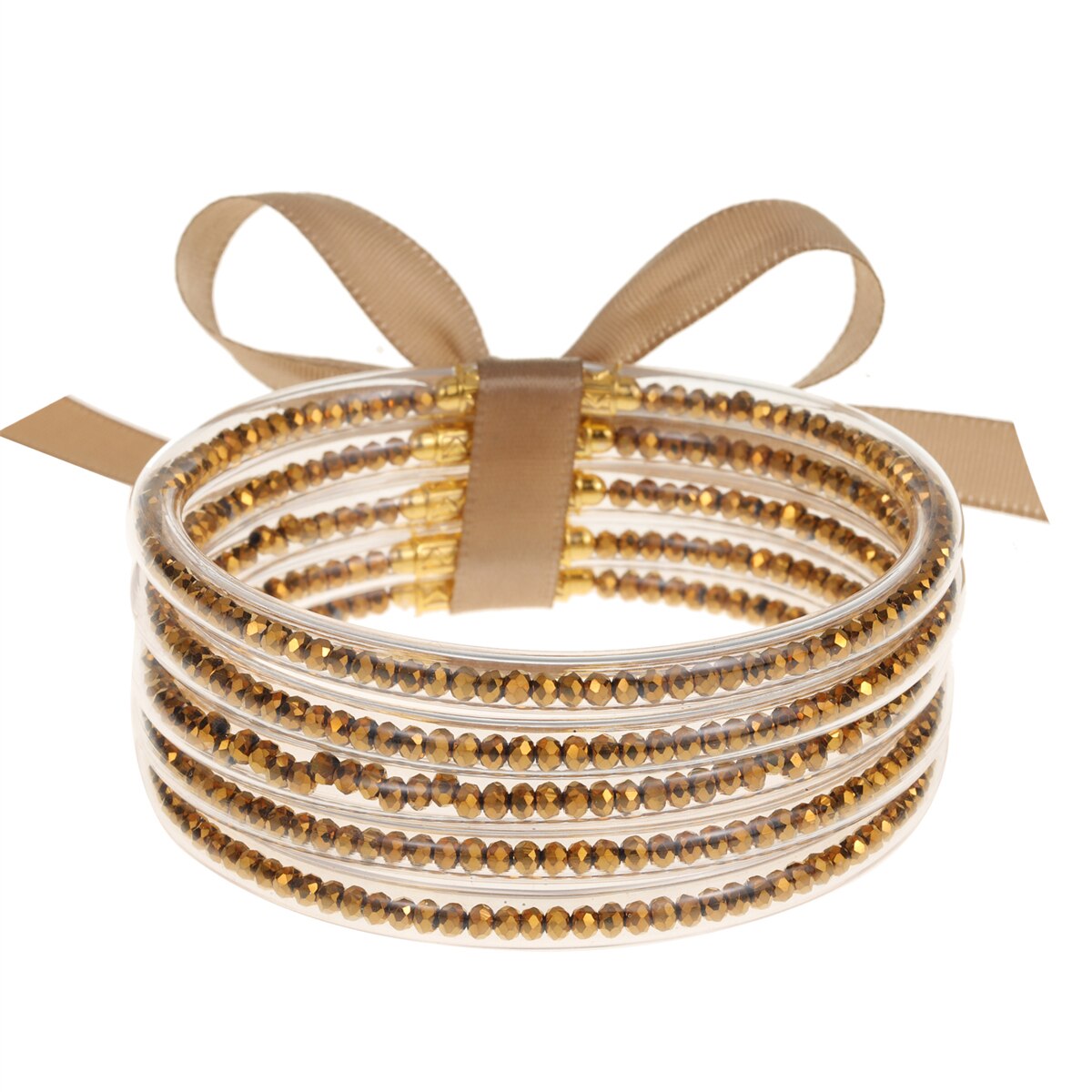Multilayer Glitter Jelly Bangles Bracelets Glitter Filled Jelly Silicone Bracelets for Women Girls Cuffed Wristbands Jewellery