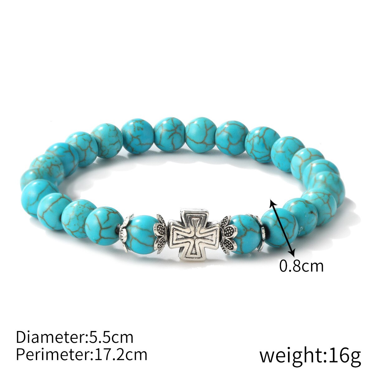 Retro Boho Natural Stone Beads Lucky Bracelets New Owl Cross Life Tree Charms Pendiantes Pryer Bracelet & Bangle for Women