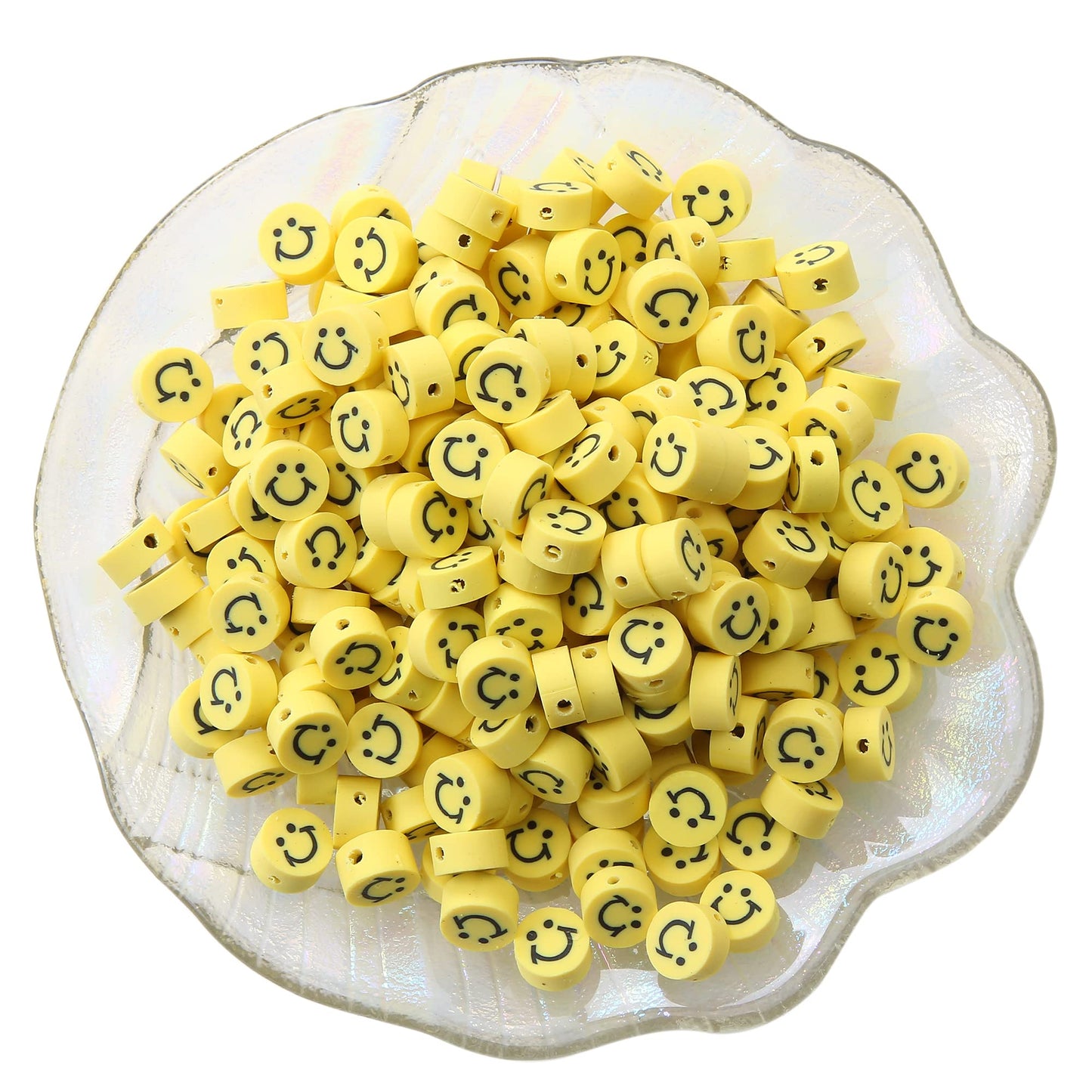 50pcs/lot Cartoon Flowers Evil Eye Polymer Clay Spacer Beads for Women Girls Jewelry Making DIY Bracelet Necklace Accessories