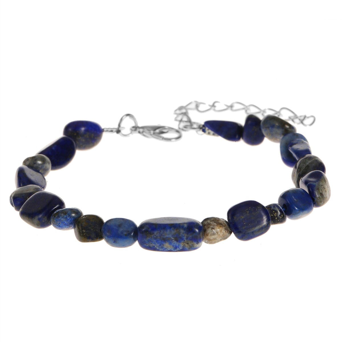 Natural Stone Pebbles Gemstone Stretch Bracelets for Women Man Tumble Polished Align Increase Communication Reiki Bracelets