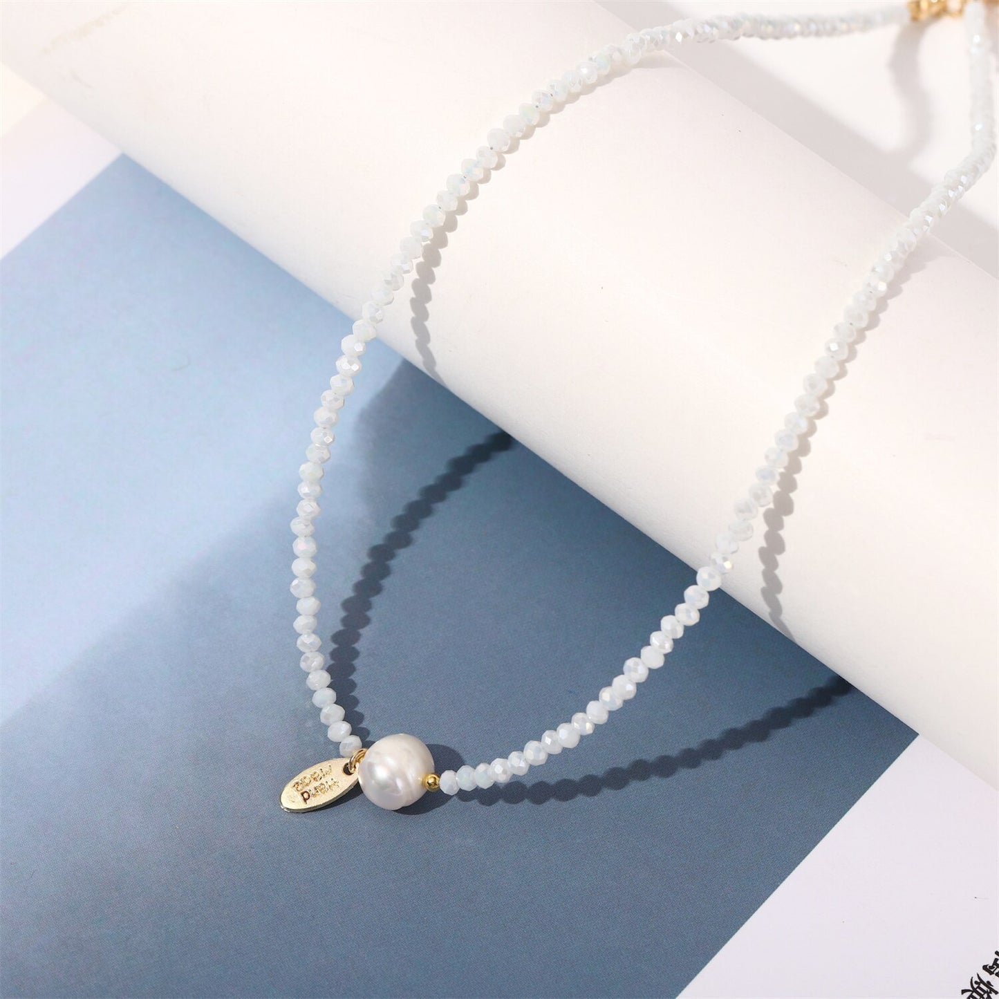 Fashion Crystal Beads Chain Pearl Necklace for Women Girls Wedding Party Statement Necklaces Choker Jewelry Gifts