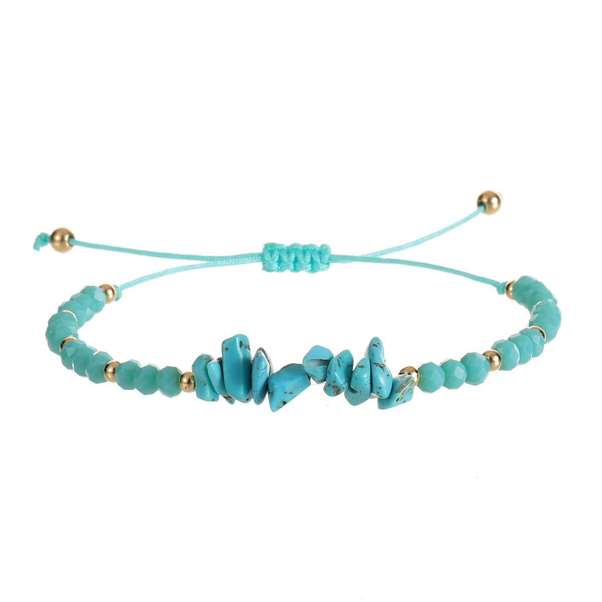 Natural Stone Amethyst Agate Charms Bracelet Women Men Boho Adjustable Hand Braided Chain Healing Yoga Jewelry