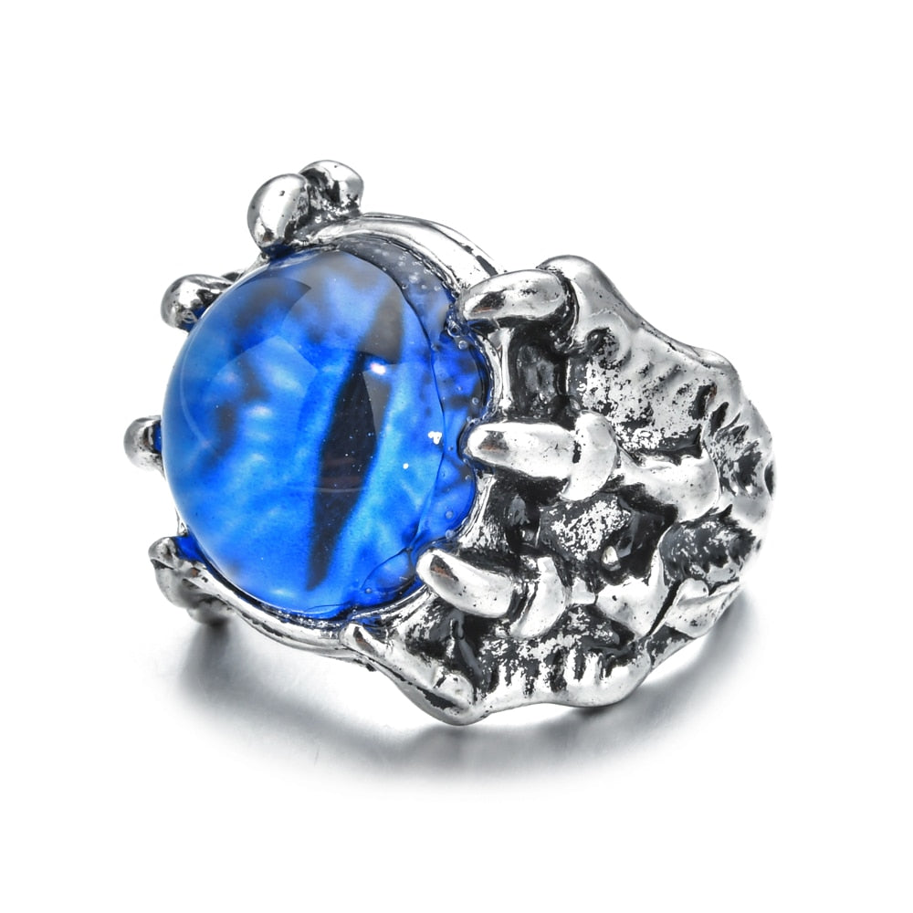 Vintage Midi Finger Dragon Claw Rings for Women Men Evil Eye Silver Color Punk Open Adjustable Knuckle Ring Party Jewelry Gift