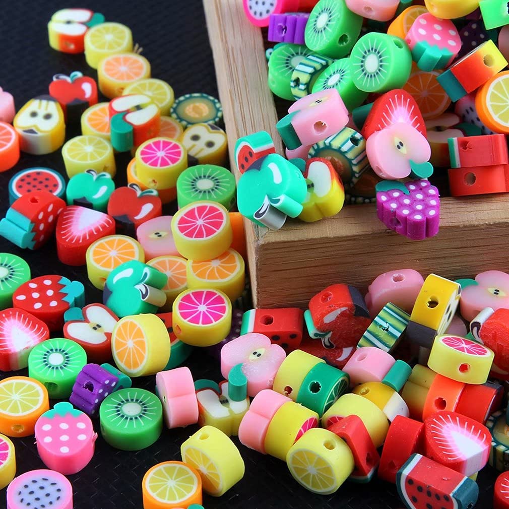50pcs/lot Cartoon Flowers Evil Eye Polymer Clay Spacer Beads for Women Girls Jewelry Making DIY Bracelet Necklace Accessories