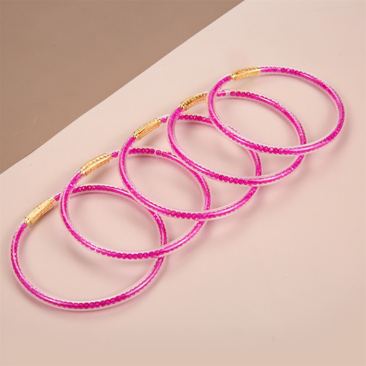 Multilayer Glitter Jelly Bangles Bracelets Glitter Filled Jelly Silicone Bracelets for Women Girls Cuffed Wristbands Jewellery