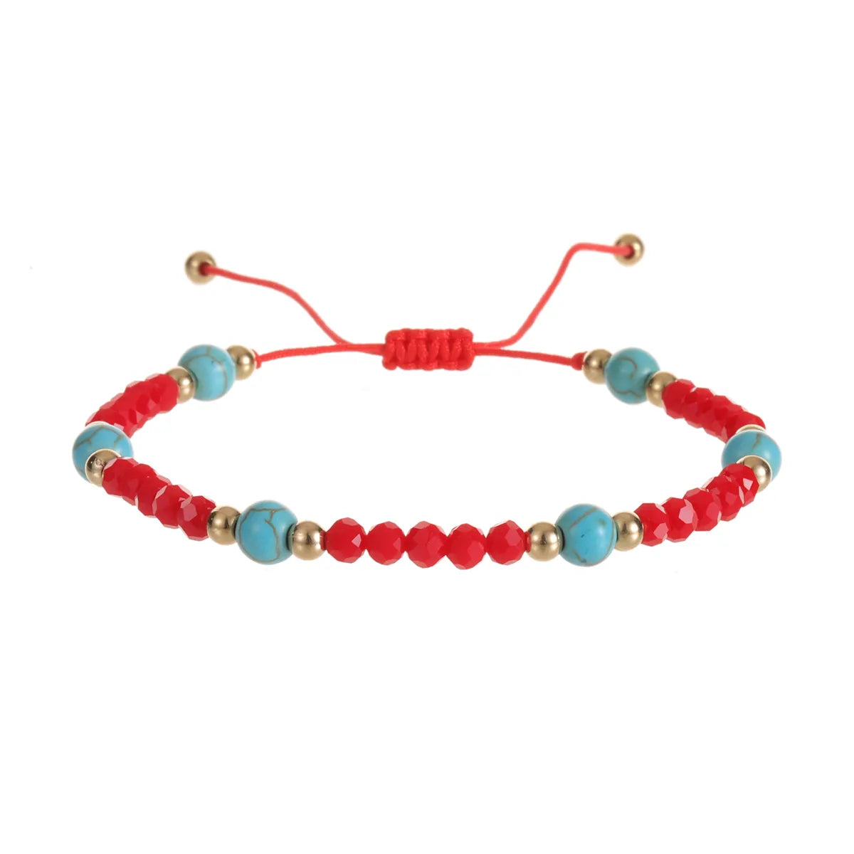 Handwoven Chain Natural Stone Turquoise Crystal Beads Charms Bracelet Beaded Aromatherapy Bracelets Men Women Jewelry