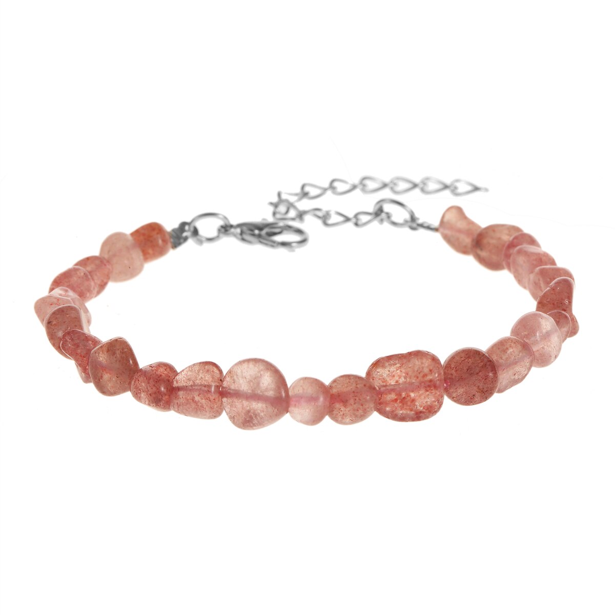 Natural Stone Pebbles Gemstone Stretch Bracelets for Women Man Tumble Polished Align Increase Communication Reiki Bracelets