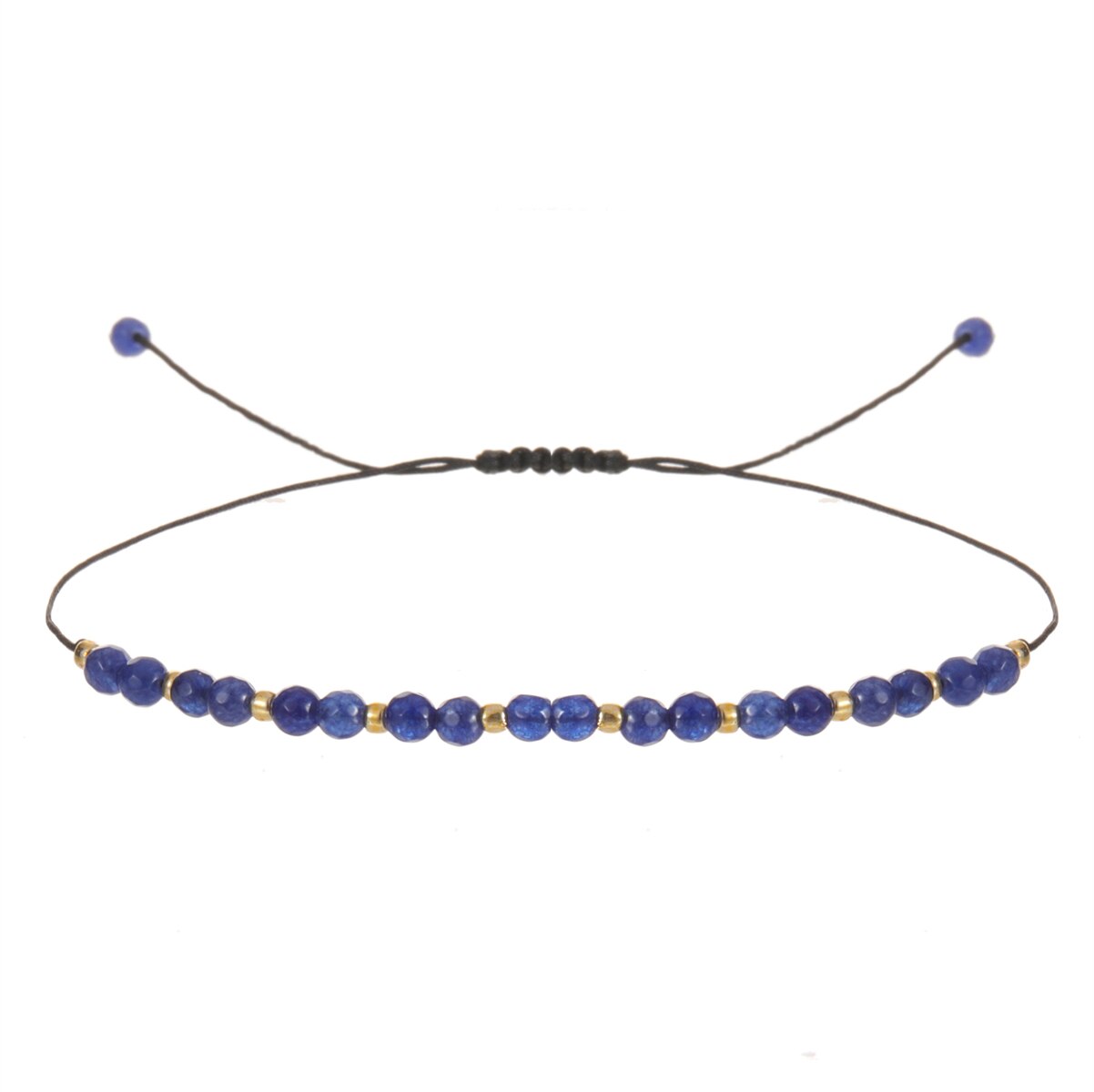 Faceted Crystal Beads Natural Stone Harms Bracelet Women Men Boho Adjustable Hand Braided Chain Healing Yoga Jewelry
