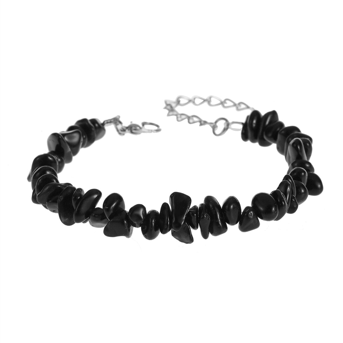 1pc Natural Stone Chakra Crystal Healing Gemstone Stretch Bracelets Tumble Polished Align Increase Communication Reiki Bracelets