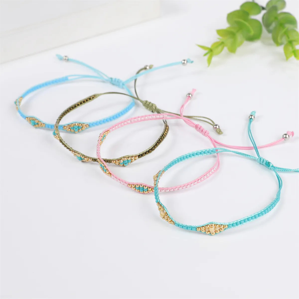 Fashion Seed Beads Bracelet for Women Girls Handmade Braid Adjustable Chain Charm Bracelets&bangle Jewelry