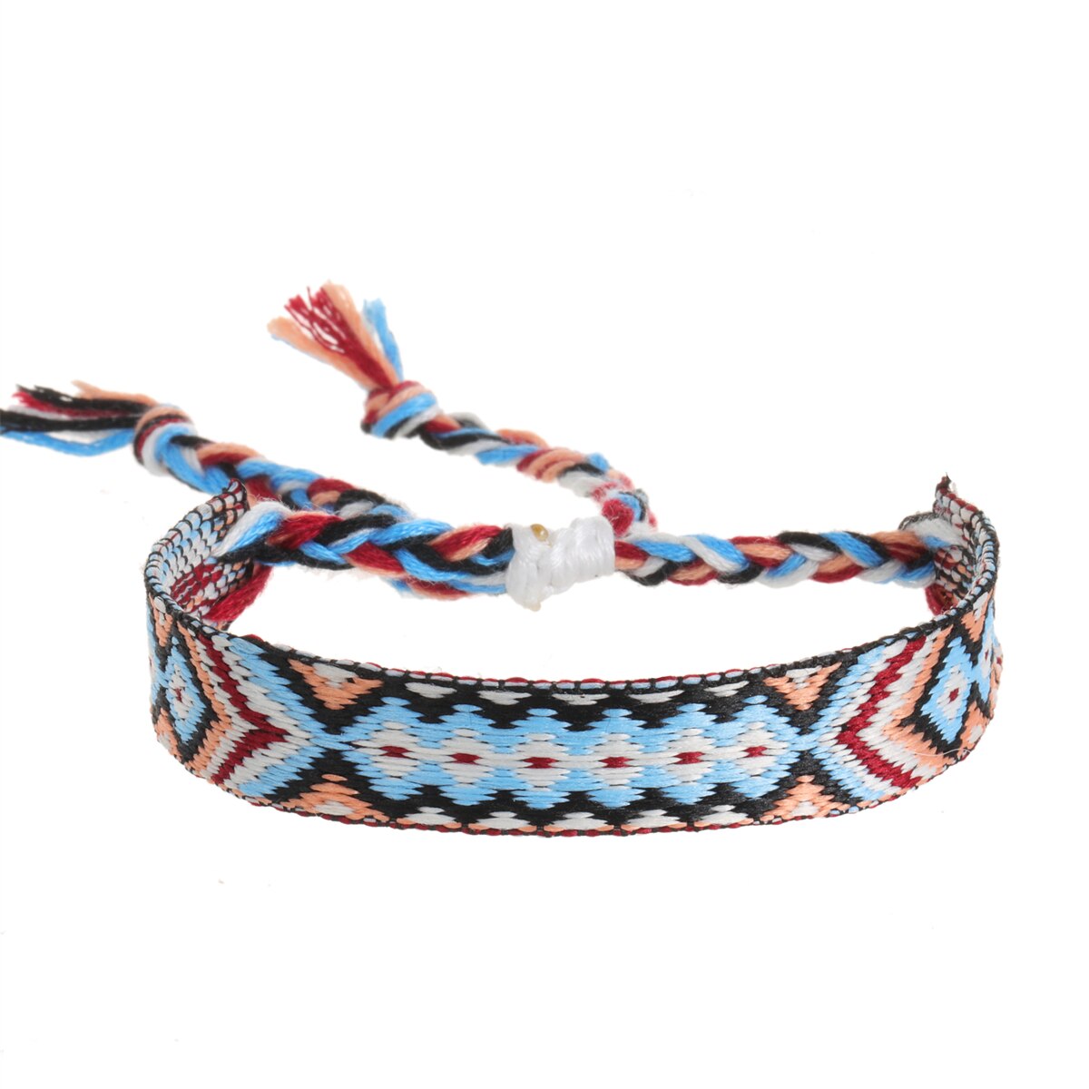 Wide Woven Bracelet Bulk for Women, Kids & Girls - Nepal Style Friendship Bracelets Handmade Braided Rope Wrist String Chain
