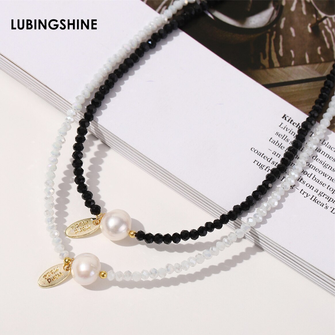 Fashion Crystal Beads Chain Pearl Necklace for Women Girls Wedding Party Statement Necklaces Choker Jewelry Gifts