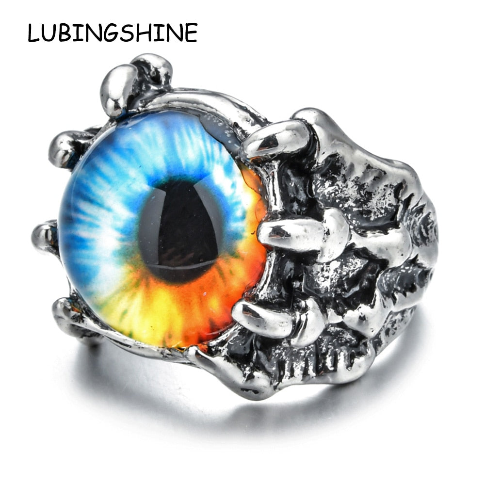 Vintage Midi Finger Dragon Claw Rings for Women Men Evil Eye Silver Color Punk Open Adjustable Knuckle Ring Party Jewelry Gift