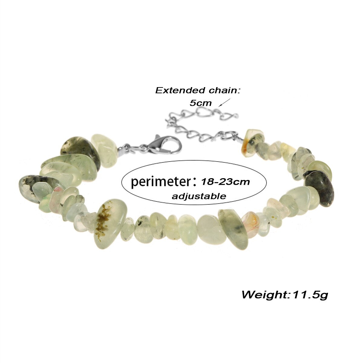 1pc Natural Stone Chakra Crystal Healing Gemstone Stretch Bracelets Tumble Polished Align Increase Communication Reiki Bracelets