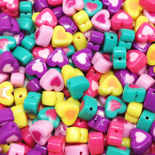 30Pcs/lot Acrylic Candy Color Love Beads for Jewelry Making Bracelet Anklet Necklace Love Bead DIY Wholesale