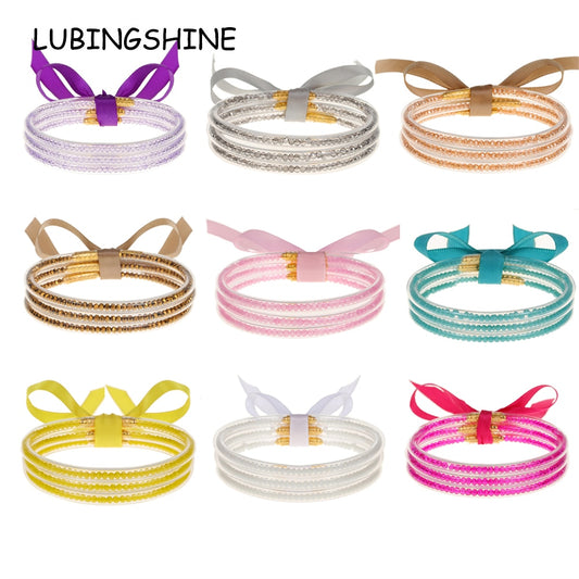 Fashion Glitter Jelly Bangles Bracelets Glitter Filled Jelly Silicone Bracelets for Women Girls Party Jewellery